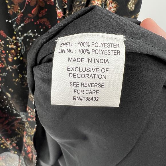 Modcloth Black Floral Midi Dress - Picture 9 of 11